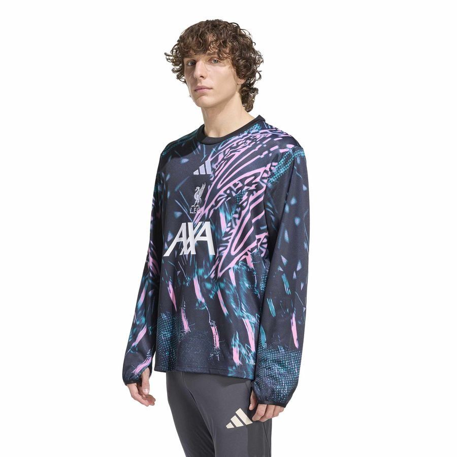 Liverpool Training T-Shirt Pre Match Warm Top - Black/Semi Pink Glow - Men's-SoccerKits Hub | Buy Soccer Jerseys Online